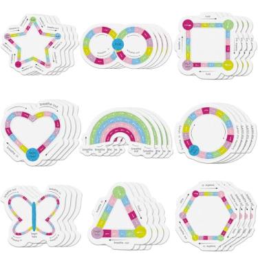 Imagem de Gersoniel 36 adesivos sensoriais de ansiedade para saúde mental, tiras texturizadas, brinquedos adesivos táteis, itens de alívio calmo para adultos, mesa, conselheiro, sala de aula (estilo de