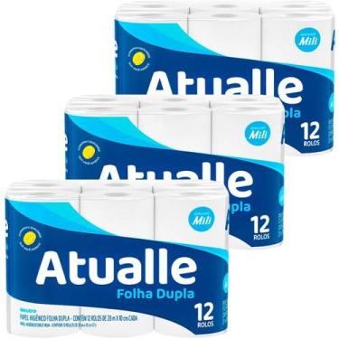 Imagem de Papel Higiênico Atualle Folha Dupla Neutro 36 rolos - Mili