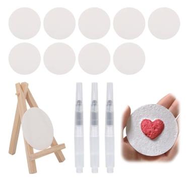 Imagem de Kit de pintura mágica inchada para crianças, esponja de lona de desenho 3D com pincel de água, faça você mesmo, papel de arte inchado, materiais de pintura texturizada