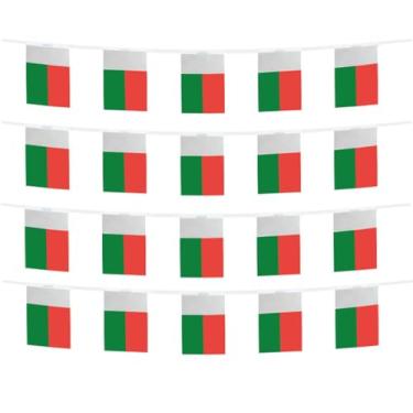 Imagem de FFILL Corda de bandeira de Madagascar de 6 metros e 20 bandeiras, pequena bandeira de Madagascar, para festas, lojas e bares e celebrações do Dia Internacional. Bandeiras temáticas de países africanos