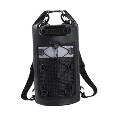 Imagem de YIJU Bolsa seca, mochila seca, grande capacidade, leve para mulheres e homens, mochila flutuante, bolsa de armazenamento, para camping, caiaque, viagem e, Preto, 30l