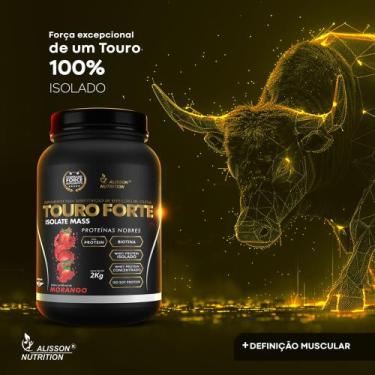 Imagem de Hipercalórico Touro Forte Isolate Mass-Morango Proteinas Nobres C/ Whe