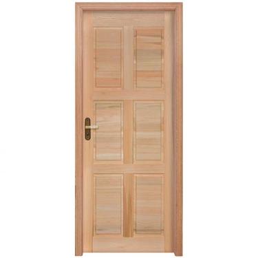 Imagem de Porta de Almofadas com Marco, Fechadura e Guarnições Rondosul Natural