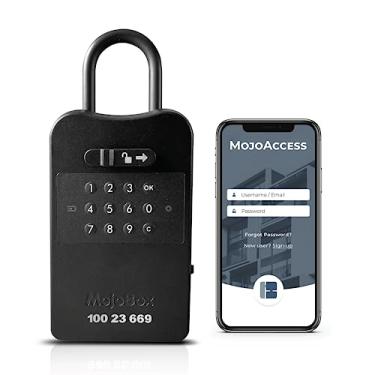 Imagem de MojoBox, Cofre digital, Smart Key Lock Box – Aplicativo iOS/Android gera remotamente códigos de acesso para uso 1 vez, uso temporário, uso permanente e datas/horas exatas sem Internet