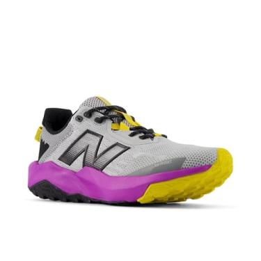 Imagem de New Balance Tênis de corrida feminino Dynasoft Nitrel V6 Trail, Nuvem de chuva/fúcsia roxa/limão gengibre, 7