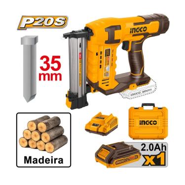 Imagem de Pinador Pregador Pneumático 18ga modelo "F" a Bateria 20v Bivolt