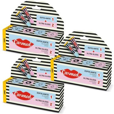 Imagem de Kit 3 Carmed SOS Algodão Doce Esfoliante 10g/Ultra Gloss 10g