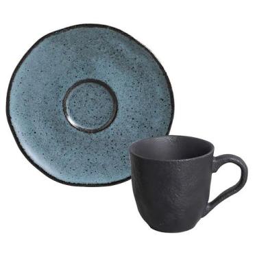 Imagem de Xícara de Café com Pires Orgânico Petroleum 120ml 1 pç 351481301 - Por