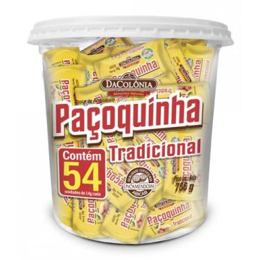 Imagem de Kit 4 paçoca rolha tradicional balde 54 unidades 756g pacoca paçoquinh