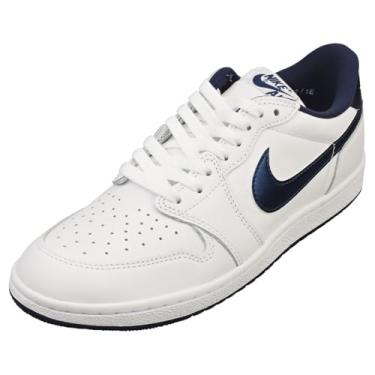 Imagem de Tênis masculino Jordan 1 Low 85 Branco/Azul-marinho (FB9933 141), Branco/Azul-marinho, 8