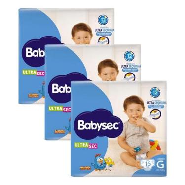 Imagem de Kit 3 Fraldas Babysec Ultrasec Jumbinho Galinha Pintadinha G com 16 un
