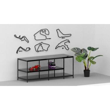 Imagem de Kit 6 Quadro Pistas 3d Formula 1 Decoração Parede Aplique - PEKO, 3D-0