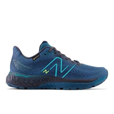 Imagem de New Balance Fresh Foam X 880 V12 feminino, Pedra da lua escura/azul-petróleo elétrico, 7 Wide