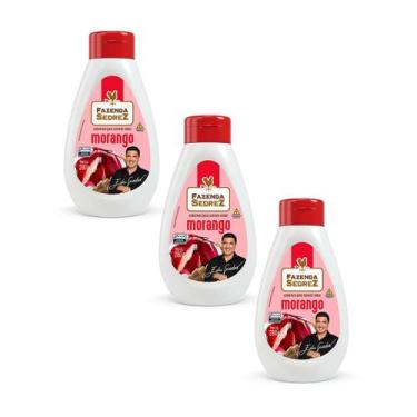 Imagem de Combo Cobertura para Sorvete Morango 280g Fazenda Sedrez - 3 unid