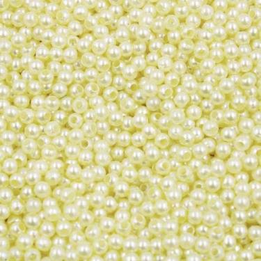 Imagem de PÉROLA DE ABS LISA Nº 03 20G PEROLA 3MM - LADEIRA BIJUTERIAS, Creme