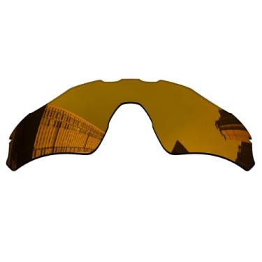 Imagem de Acefrog Lentes de reposição polarizadas de 1,5 mm para óculos de sol Oakley Radar EV Path OO9208, material atualizado, resistente a impactos - Bronze dourado polarizado espelhado - 1,5 mm