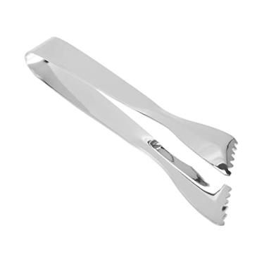 Imagem de aqxreight Pinça de Gelo de Aço Inoxidável para Barra de Cozinha Secure Grip Sugar Food Tweezers Tool Multifury Fool (Espelho)