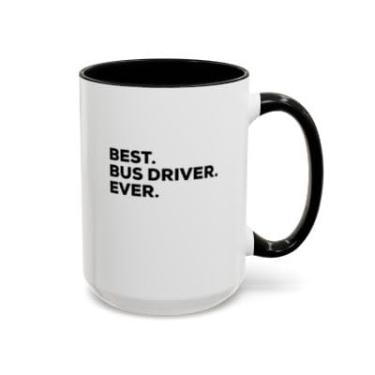 Imagem de Caneca de café com destaque para motorista de ônibus – Ideia de presente engraçada para motoristas de ônibus – Ideia de presente de aniversário e Natal (preta, 425 g)