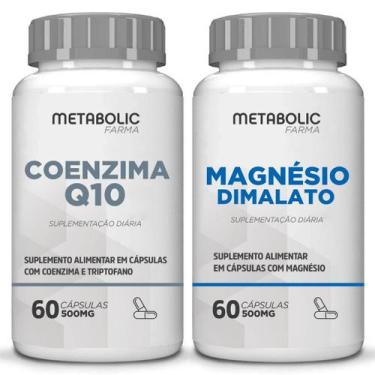 Imagem de Kit Coenzima Q10 Magnesio Dima la to 500Mg 120 Cápsulas Metabolic Farm