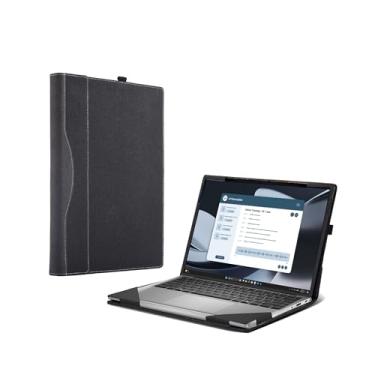 Imagem de Capa para laptop Dell Pro 14 Plus ou 2 em 1 PB14255 PB14250 [Note outros modelos] Capa protetora de couro PU de 14 polegadas com tudo incluído, capa removível (cinza escuro)