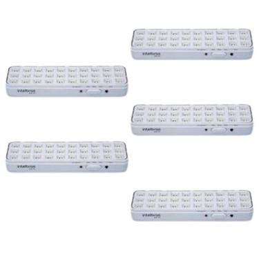Imagem de Kit 5 Luminárias de Emergência LDE 30L com Bateria de Lítio Intelbras