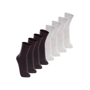 Imagem de Kit com 8 Pares de Meias Cano Longo Lupo 4575-088 Colorido, Cinza