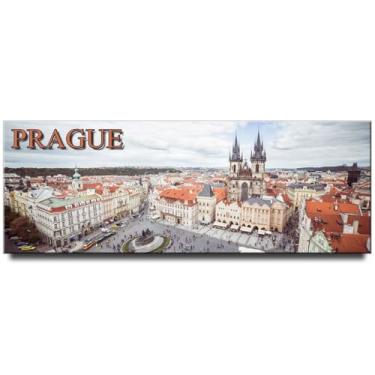 Imagem de Praga Old Town Square Panoramic Fridge Magnet República Tcheca Lembrança de viagem