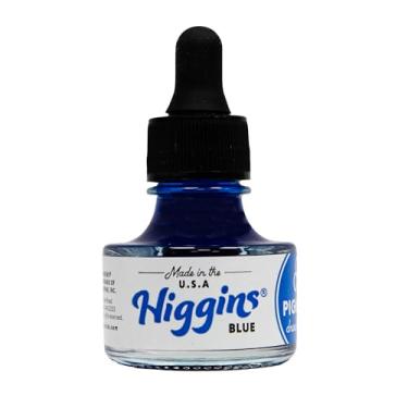 Imagem de Higgins Tinta de desenho pigmentada azul - para artistas e estudantes - Garrafa de vidro de 28 g (HIG44685)