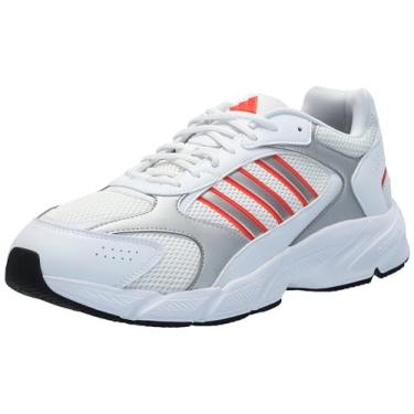 Imagem de adidas CrazyChaos 2000 Tênis masculino, Branco/prata fosco/vermelho brilhante, 41