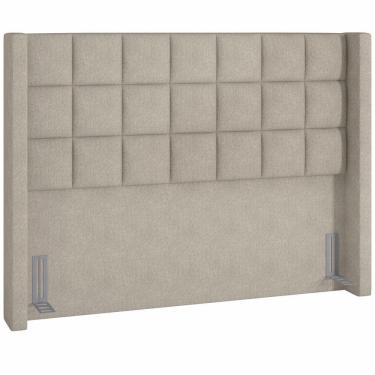 Imagem de Cabeceira Cama Box Casal 140 cm P05 Paris Linho Bege Escuro - Lyam Decor