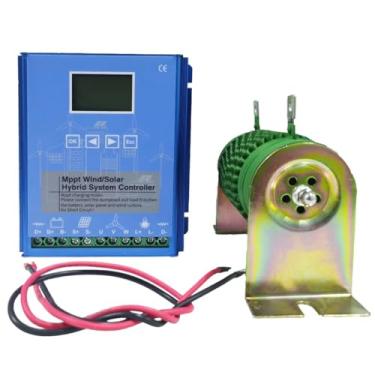 Imagem de 12V,HYZHANHONG Regulador Automático 12V 24V 48V para Gerador de Turbina Eólica 10000W Sistema Híbrido Eólico Solar MPPT Controlador de Carga com Ecrã LCD e Carga de Dissipação