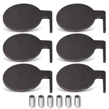 Imagem de maXpeedingrods 6 Peças De Remos Duelo Ar500, 6" X 3/8" Aço, Alvo Tiro Faça Você Mesmo Com Tubos (Preto)