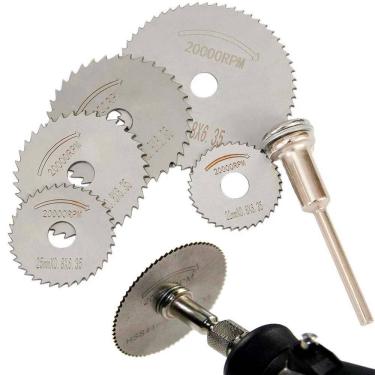 Imagem de Kit Disco De Serra Profissional Jogo de Lâmina Circular Para Micro Retífica Furadeira E Parafusadeira 6 Peças