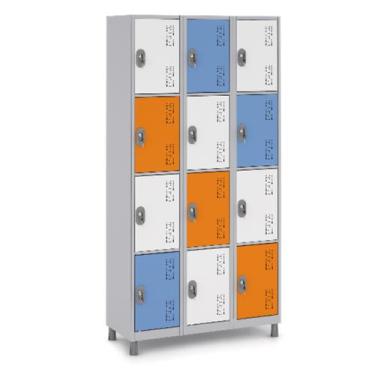 Imagem de Armário Aço 12 Portas Vestiário Academia Locke - W3, TRICOLOR