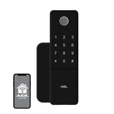 Imagem de Fechadura Digital Agl T12s Preta Wifi App Biometria E Senha