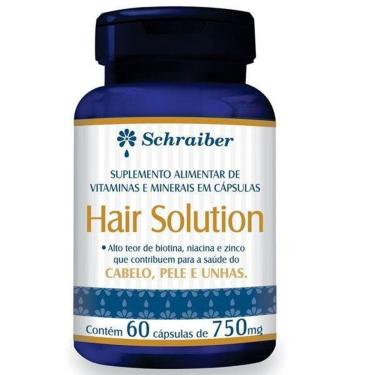 Imagem de Hair Solution 750Mg 60 Cápsulas Schraiber
