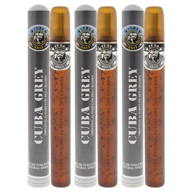 Imagem de Perfume Cuba Grey by Cuba para homens, spray EDT, 35 ml, pacote com 3