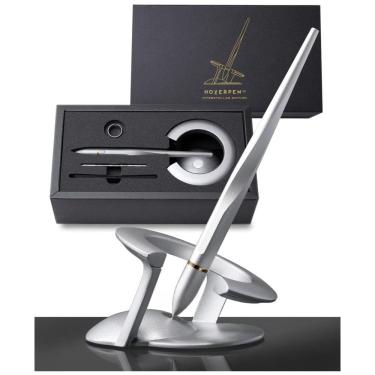 Imagem de Caneta Esferográfica Executiva Vertical com Tinta e Recarga de Alta Qualidade, NOVIUM, Prateado