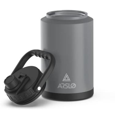 Imagem de Arslo Jarro de água isolado grande com alça, garrafa de água isolada de 1 galão, jarro de água de aço inoxidável de 1 galão