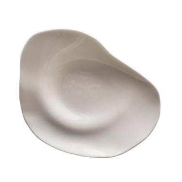 Imagem de Lata de lixo Prato de jantar de cerâmica doméstico, branco, irregular, placa de molho, lanche, sobremesa, tigela, prato de bolo