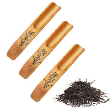 Imagem de Haidong 3 pecas colher de cha de bambu e pa de kung fu chines acessorios para cha