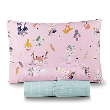 Imagem de Jogo De Cama Tutti Kids 200 Fios Solteiro 03 Peças 100% Poliéster - Foxy