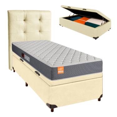 Imagem de Kit Cama Box Bau + Cabeceira + Colchão Solteiro D23 - Pro - Inducol