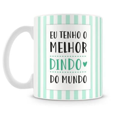 Imagem de Caneca Personalizada Melhor Dindo - Porcelana Branca com Estampa - Amo
