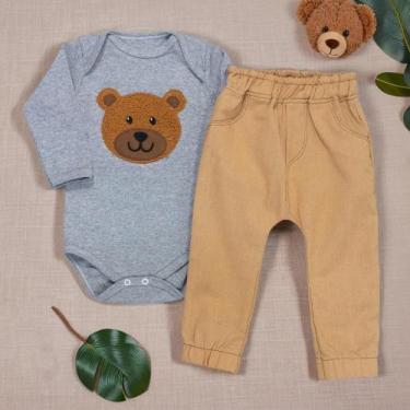 Imagem de Conjunto Ursinho Para Bebê: Body Mescla Com Ecolinho - Era Uma Vez, Me