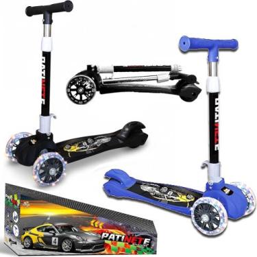 Imagem de Super Patinete Esportivo Carrinhos 3 Rodas Luz Freio Meninos - Toy Kin
