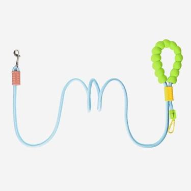 Imagem de Coleira para cães mãos livres com alça acolchoada confortável ajustável para cintura transversal coleira longa para cães médios e grandes