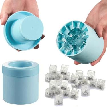 Imagem de Forma De Gelo Copo Cilindro em Silicone Faz 60 Mini Gelos para Bebidas