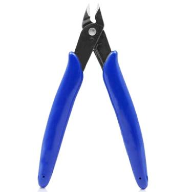 Imagem de Alicate de corte de precisão para fabricação de joias, eletrônicos, mini pinças de corte lateral de 12 cm para gravatas de zíper, modelos de plástico e projetos de passatempo, azul escuro