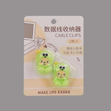 Imagem de Organizador de cabos de desenho animado bonito carregador USB linha de dados ganchos de parede suporte de cabo fone de ouvido enrolador de cabo organizador de mesa, Style04